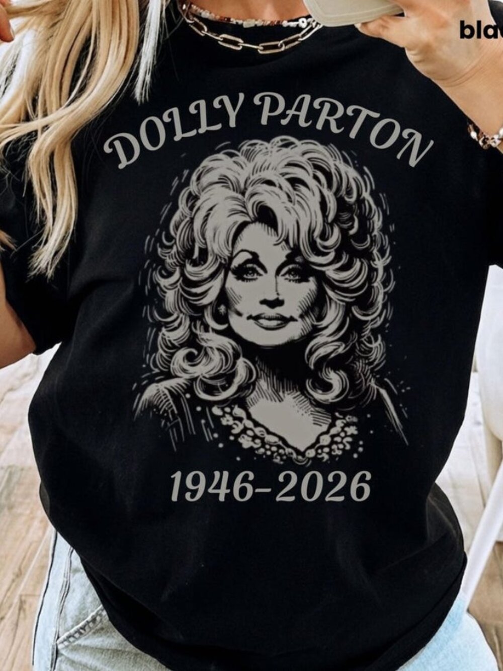 Dolly Parton Memorial T-Shirt, 1946-2026 Tribute Portrait Tee